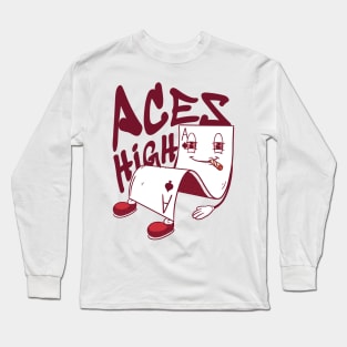 Ace Card Smoking Weed P Long Sleeve T-Shirt